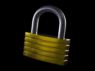 Privacy guarantee padlock illustration